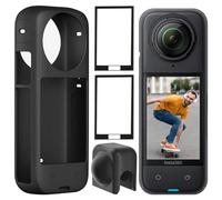 Semaiki Silicone Case for Insta360 X4, Silicone Protection with Lens Cap and 2 x Screen Protectors Compatible with Insta360 X4
