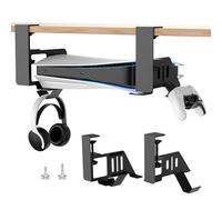 Semaiki Under Desk Mount for PS5/PS5 Slim/PS5 Pro,Horizontal Stand Compatible with PS5 Disc & Digital Edition Console