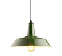 SEMANHUAOZ American Retro Pendant Light with E27 Base, Industrial and Nordic Style, Ideal for Cafes, Offices, Restaurants and Bar Tables, Creative Ceiling Lighting Fixture(Green,36cm)
