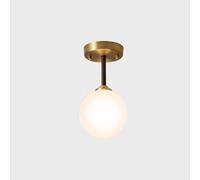 SEMANHUAOZ Factory Price Nordic Mid Century Modern Globe Pendant Chandelier 2-Lights Brass Ceiling Light Fixture Long White Milk Glass Bubble Ball Black Gold Ceiling Lamp for Bedroom Restaurant Hallwa