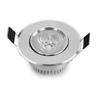 SEMANHUAOZ LED Spotlight Ultra-Thin Recessed Ceiling Light | 3W Mini Downlights for Living Room | 55-60mm Cutout Eyeball Retrofit Spotlight with Baffle Trim | 1pcs, 5pcs, 10pcs(1pcs,Warm Light)