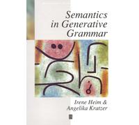 Semantics in Generative Grammar