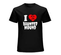 Sematary I Love Haunted Mound T Shirt Popular Trend Heart Shape Unisex Cotton Short Sleeve Tshirt Black