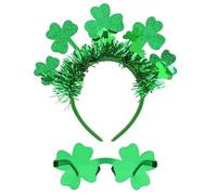 Semato St. Patrick’s Day Headband with Green Clover Sunglasses for St. Patrick’s Day Accessories Shamrock Irish Carnival Party Favors
