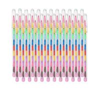 Semazz Stacking Crayons for Kids,24 pcs Swop Point Crayons Colouring Rainbow Pencils 11 x Multicolor Stacking Crayon for Boy Girl Party Favours Party Bag Filler Gift Multicolor