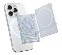 Sembo Magnetic Suction Phone Mount for MagSafe Case, Silicone Octo Cup Buddy Sticky Grip Holder for iPhone, Removable Hands-Free Selfie/Video for TikTok Influencers, Women Gift, Light Pink (Blue)