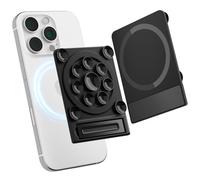 Sembo Magnetic Suction Phone Mount for MagSafe Case, Silicone Octo Cup Buddy Sticky Grip Holder for iPhone, Removable Hands-Free Selfie/Video for TikTok Influencers, Women Gift, Light Pink (Black)