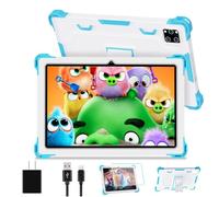 Semeakoko Kids Tablet, 10 Inch Android 14 Tablets, 10G RAM+64GB ROM, Octa-Core, WiFi2.4G, BT 5.0, Toddler Tablet, Kid-Proof Case, IWawa Children's System, Google Play Store, Gift for Kids（Blue）