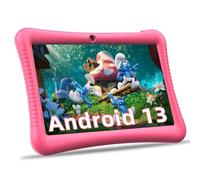 Semeakoko Kids Tablet 10in Android 13 Tablet for Kids Toddler Tablet Childrens Tablet Age 3-12 Quad Core 3+32GB with Parental Control iWAWA Kids Educational APP (Pink-2), SS10A_EEA