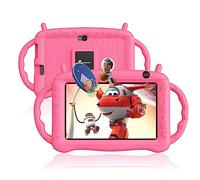 Semeakoko Kids Tablet Android 12 Toddler Tablet for Kids Learning Tablet 2+32GB, Dual Camera, WiFi, Bluetooth, Parental Control, Kid-Proof Case, YouTube Google Play Store (Pink)