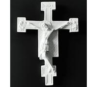 Semeid Crucifix San Damiano Wall Cross, Jesus Wall Cross Statue Art Figurine For Home Room Decoration Religious Gift