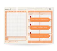 Semester Student Planner Pad - Undated A4 Daily & Weekly Productivity Planner with Gratitude & Focus Sections - 52-Page Tear-Off Pad for Students - Boost Organisation, Motivation & Wellbeing