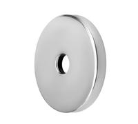 Semetall 4"Escutcheon Plate Extra Large,Universal Replacement Escutcheon Cover Plate,Replacement Shower Arm Flange Plumbing Cover Plates,Fits All Standard 1/2" Pipes (Chrome)