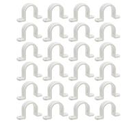 Semetall Conduit Strap Clamps 1/2-Inch (22mm) - 30-Pack Plastic Two-Hole Non-Metallic Pipe Clamps for PVC Conduit