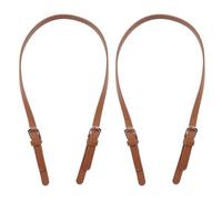 Semetall PU Leather Replacement Purse Straps 2 Pcs 67cm to 76cm Brown Replacement Purse Strap Leather Handles for Bags,Purse Strap Replacement