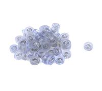 Semetall Round Rubber Feet 50 Pack Soft Cutting Board Rubber Feet Small Clear Pads for Furniture Electronics and Appliances,18mmx7mm(0.7"x0.27" DxH)