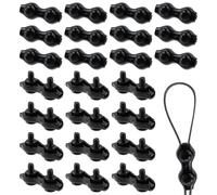 Semetall Wire Rope Clips 12Pcs, M2 Stainless Steel Double Bolt Cable Clamps for 1/16" Wire Rope, Duplex 2-Post Design,Black