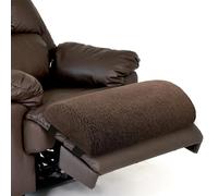 SEMGABO Extra Large Recliner Leg Rest Cushion - Half Moon Foot Pillow with Adjustable Strap for Leg, Ankle, Neck & Back Support - Multi-Purpose Recliner Leg Pillow for Sofa, Bed or Chair (Coffee)