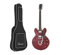 Semi Acoustic Archtop Guitar with Gig Bag Hartwood Revival Cherry Red