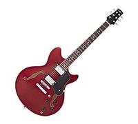 Semi Acoustic Guitar San Francisco by Gear4music Wine Red