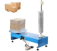 Semi Auto Stretch Film Dispenser, Electric Stretch Film Wrapping Machine with 30/35/40cm Turntable, Rotary Table Packaging Machine, 0-30RPM Adjustable Speed, for Warehouse & Factory Use(30cm)