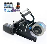 Semi-Automatic Bottle Labeling Machine, Adjustable Electric Label Applicator for Round Bottles, 20-40pcs/min for Efficient Label Application