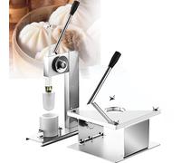 Semi-Automatic Bun Maker Machine, Steel Chinese Bao Mold, Manual Dumpling Maker for Homemade Baozi, Steamer, 400-500 Buns Per Hour