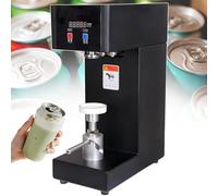 Semi Automatic Can Sealer Machine, 180 W Commercial Cup Sealing Machine, with Counter, Desktop Soda Can Sealer, for 500 Ml / 650 Ml Plastic/Aluminum Can, 5.5 cm Caliber Black