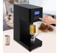 Semi Automatic Can Sealer Machine, 370W Commercial Automatic Cup Sealing Machine, Commercial Soda Can Sealer, Glass Plastic Tin Can Cup Can Sealer with Counter,Black