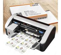 Semi-automatic Card Cutter, Desktop Business Card Cutting Machine, Adjustable Edge 5-15mm & Speed 30-40pcs/min, 90x54mm Electric Slitter for Invitations, Membership, Bookmarks