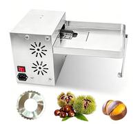 Semi Automatic Chestnut Incision Machine, 120w Commercial Nut Notcher with Blade, Adjustable Size & Length, 25-35kg/h, Stainless Steel Cutter