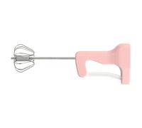 Semi Automatic Egg Beater Hand Mixer Handheld Cream Blender Ergonomic Comfortable Grip Multifunctional Kitchen Tool for Mixing Flour Butter Egg Whites Stainless Steel ABS Pink 30cm