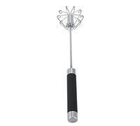 Semi Automatic Egg Whisk, Stainless Steel Anti Rotatable Manual Hand Push Wizzy Whisk Manueller Beater Baking Mixer for Milkshakes Cream