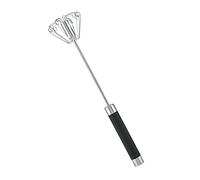 Semi Automatic Egg Whisk, Stainless Steel Hand Push Whisk Beater Hand Baking Mixer for Egg Milkshakes Fresh Cream