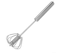 Semi-Automatic Egg Whisk, Stainless Steel Hand Push Whisk, Versatile Kitchen Tool for Cooking Kitchen Home Egg Milk, Dishwasher Safe(10 inch)