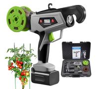 Semi-Automatic Electric Plant Tie Machine, 25mm Binding Diameter, 16000 Ties, with 2 Cable Tie Rolls, for Grape, Raspberry, Tomato in Garden