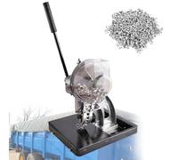 Semi Automatic Eyelet Punch Press Machine, Long Handle Grommet Tool for Leather Fabric Belts Clothes Shoes and Handbags, 10mm