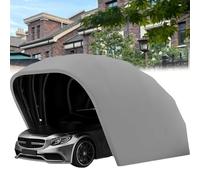 Semi-Automatic Foldable Carport for Outdoor, Stainless Steel Grey Retractable Car Awning, Mobile All Weather Proof Windproof and Snow-Proof Folding Garage, Durable Car Canopy Shelter