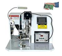 Semi Automatic Foot Soldering Machine with Automatic Smoking and Slag Blowing, Adjustable Iron Head Height for Electronics DIY Enthusiasts