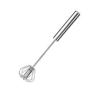 Semi-Automatic Hand Whisk for Cooking: Stainless Steel Hand Mixer for Baking - Small Whisk for Hot Chocolate, Coffee, and Dough - Mini Whisk for Easy Blending in The Kitchen