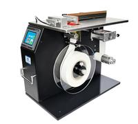 Semi-Automatic Label Applicator for Corners, Digital Touch Screen, Adjustable 90° Labeler with ±0.5mm Accuracy, Ideal for Various Label Sizes