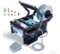 Semi-Automatic Labeling Machine for Bottles, Adjustable with High Precision, Ideal for Round Containers in Cosmetic, Food, and Beverage Industries