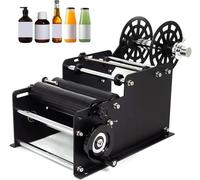 Semi-Automatic Manual Round Bottle Labeling Machine, 30 Times/Min, Adjustable Bottle Label Applicator for 15-120mm Bottles