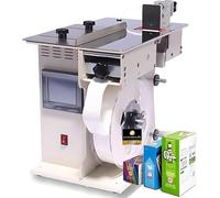 Semi-Automatic Right Angle Labeling Machine, 200W Peelable 90° Corner Labeler for Square Bottles, Cosmetic Jar Labeling