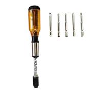 Semi-Automatic Rotating Spirals Screwdriver with 5pcs Replacement Bit Manual Push Pull Ratchets Set Push Pull Ratchet