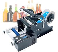 Semi-Automatic Round Bottle Labeling Machine with Adjustable Application for Various Diameters, High-Speed Bubble-Free Operation