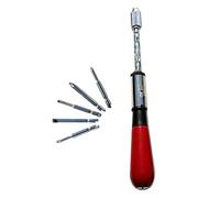 Semi Automatic Screwdriver Push Pull Wood Handle Ratchet Screw Driver with Replaceable Bit, Push Pull Screwdriver, Ratchet Screwdriver