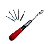 Semi Automatic Screwdriver Push Pull Wood Handle Ratchet Screw Driver with Replaceable Bit Wooden Handle Screwdriver