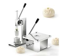 Semi-Automatic Stuffed Bun Making Machine, Commercial Baozi Maker, Stainless Steel, High Output 400-500 Buns per Hour, Easy to Clean, Multifunctional for Home and Commercial Use