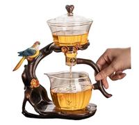 Semi Automatic Tea Set, High Borosilicate Glass Glass Magnetic Teapot with Infuser, 300ml+460ml Magic Teapot, 7.8x4.9x10.4" Kung Fu Tea Set for Home Office Travel, Utilisation IntéRieure
